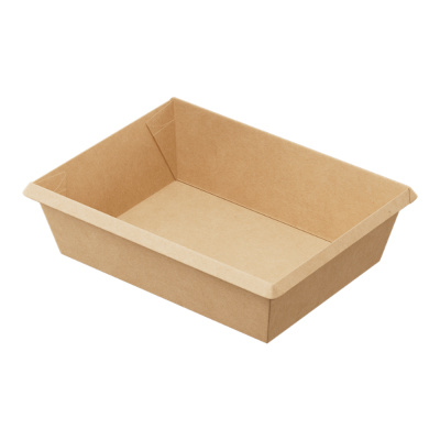 Контейнер-бумажный-500-мл-160х120х45-прямоуг-крафт-крафт-без-крышки
