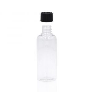 Бутылка ПЭТ 0,1 л (б/цв.) с коричневой крышкой