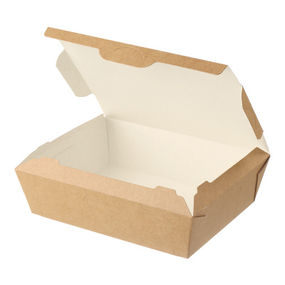 Ланч-бокс-бумажный-1000-мл-190х150х50-крафтбелый-LUNCH-OSQ Ланч-бокс-бумажный-1000-мл-190х150х50-крафтбелый-LUNCH-OSQ